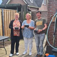 Sandra is 1e,Jac is de 2e en Jurgen is de 3.